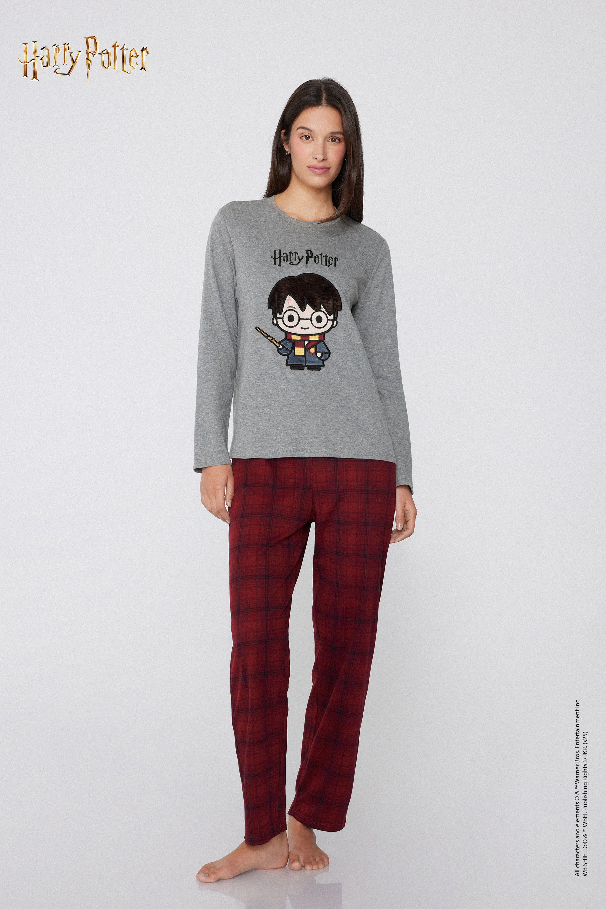 Harry Potter Patch Long Cotton Pyjamas