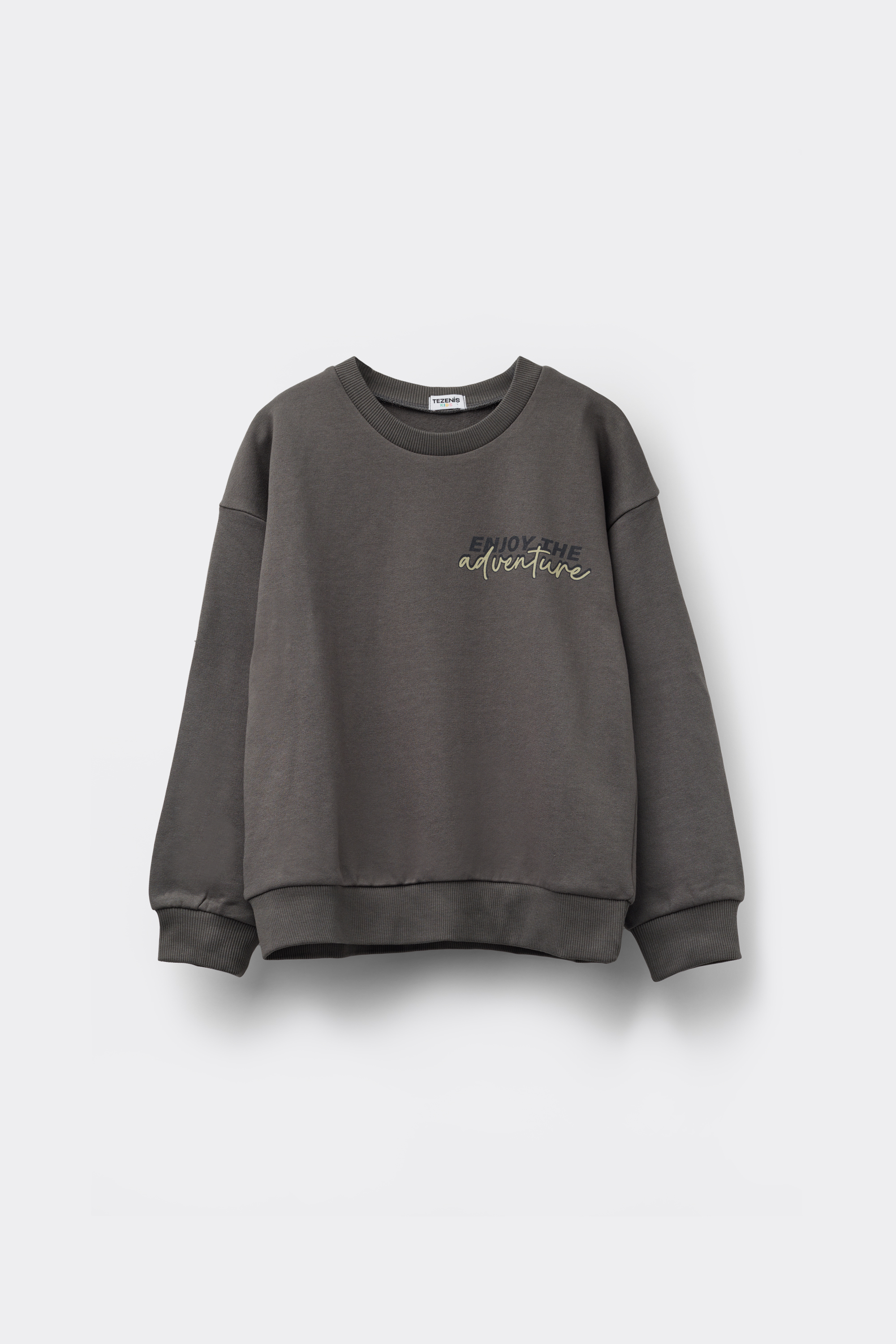 Boys’ Thick Round Neck Sweatshirt with Print