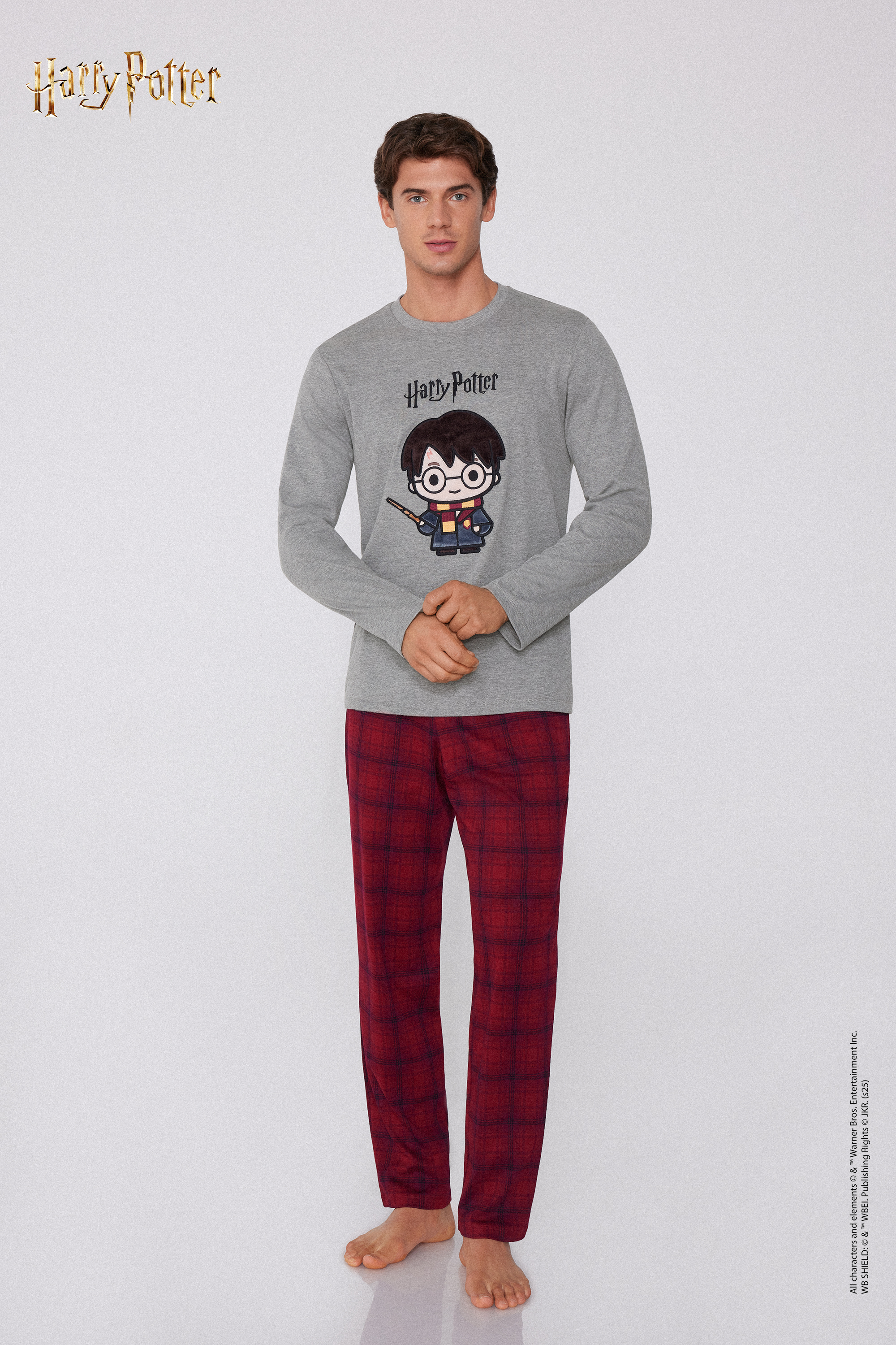 Harry Potter Patch Long Cotton Pyjamas