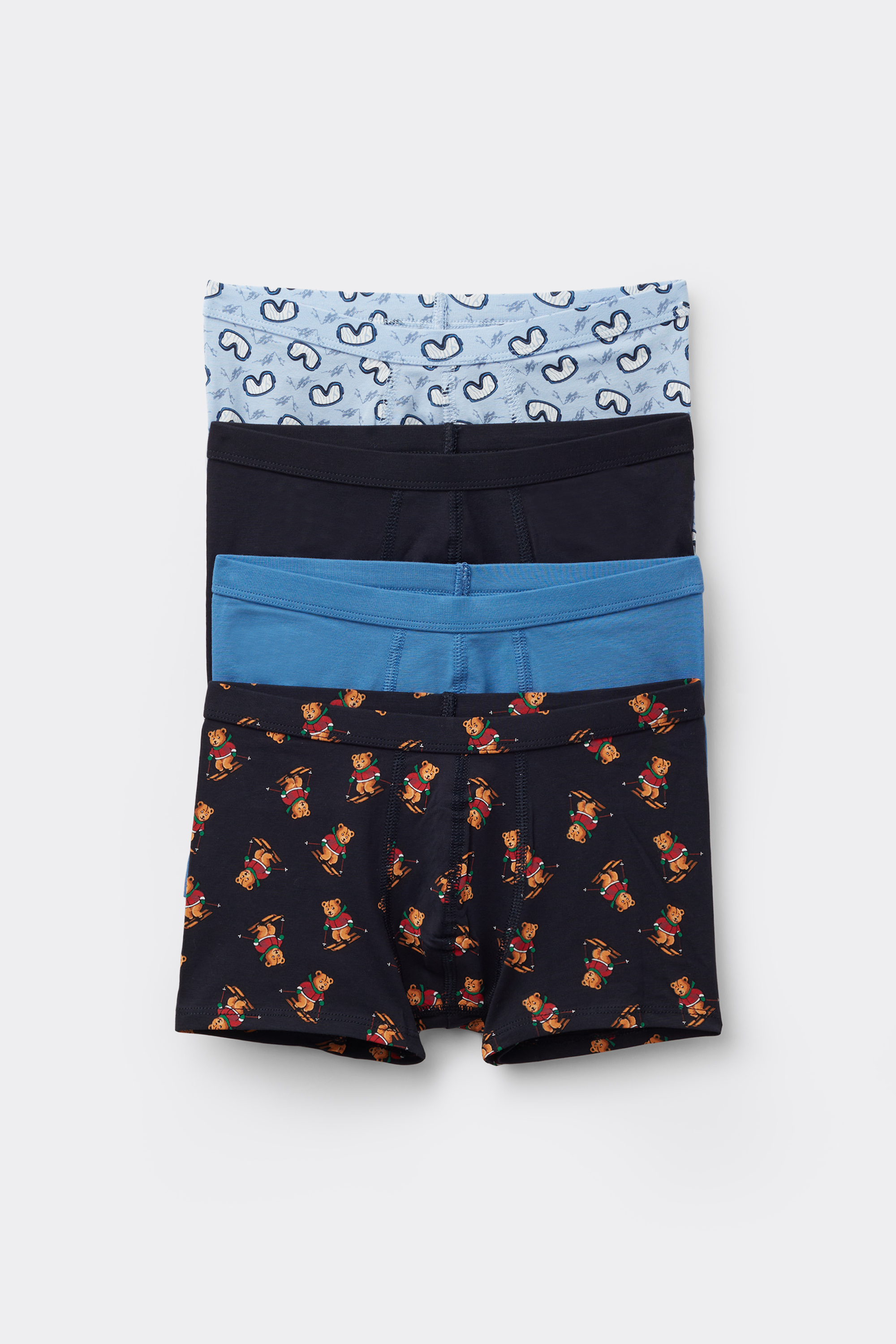 4 Boxers Garçon Coton Imprimé