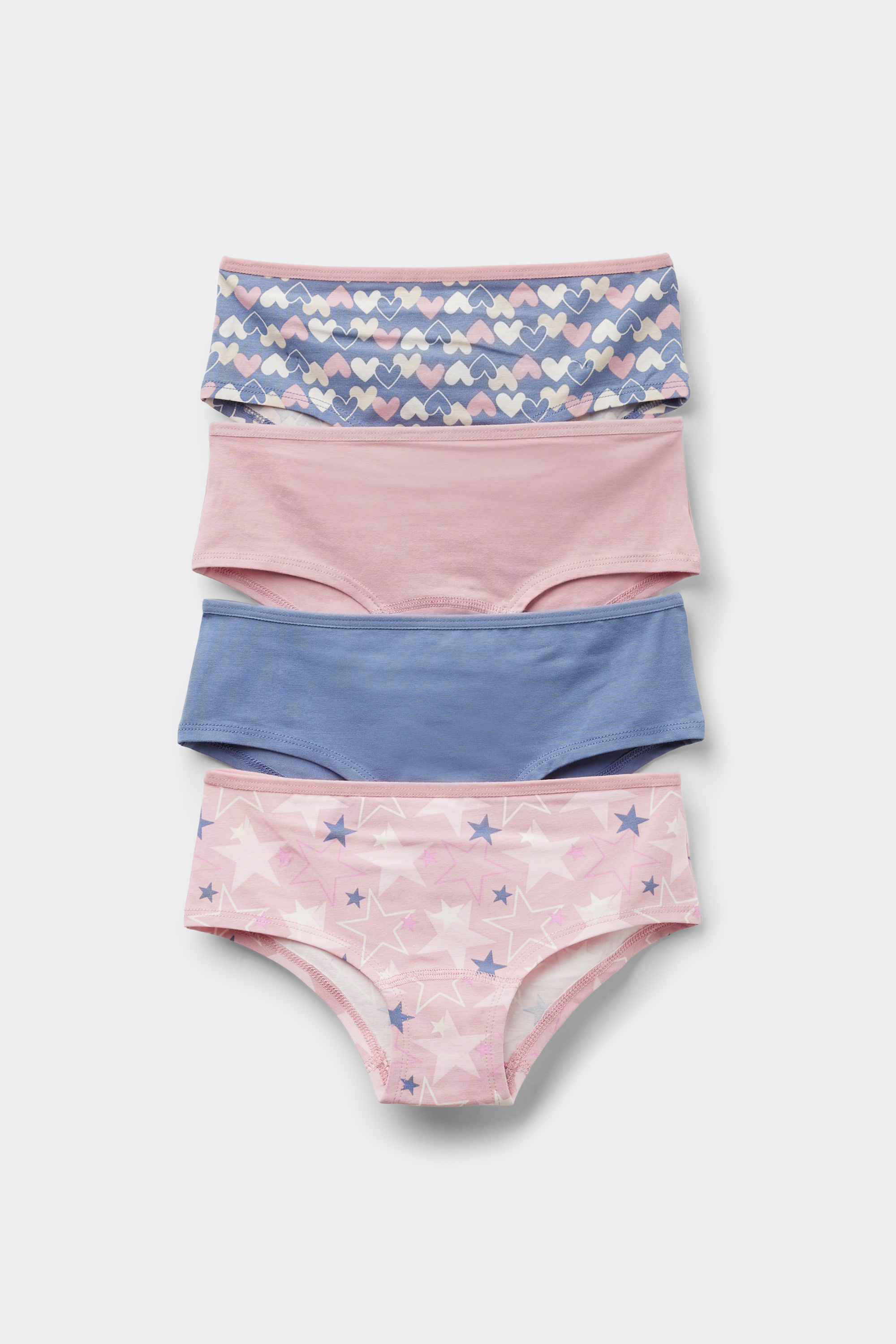 4 Paia Culotte Bimba Cotone Stampato