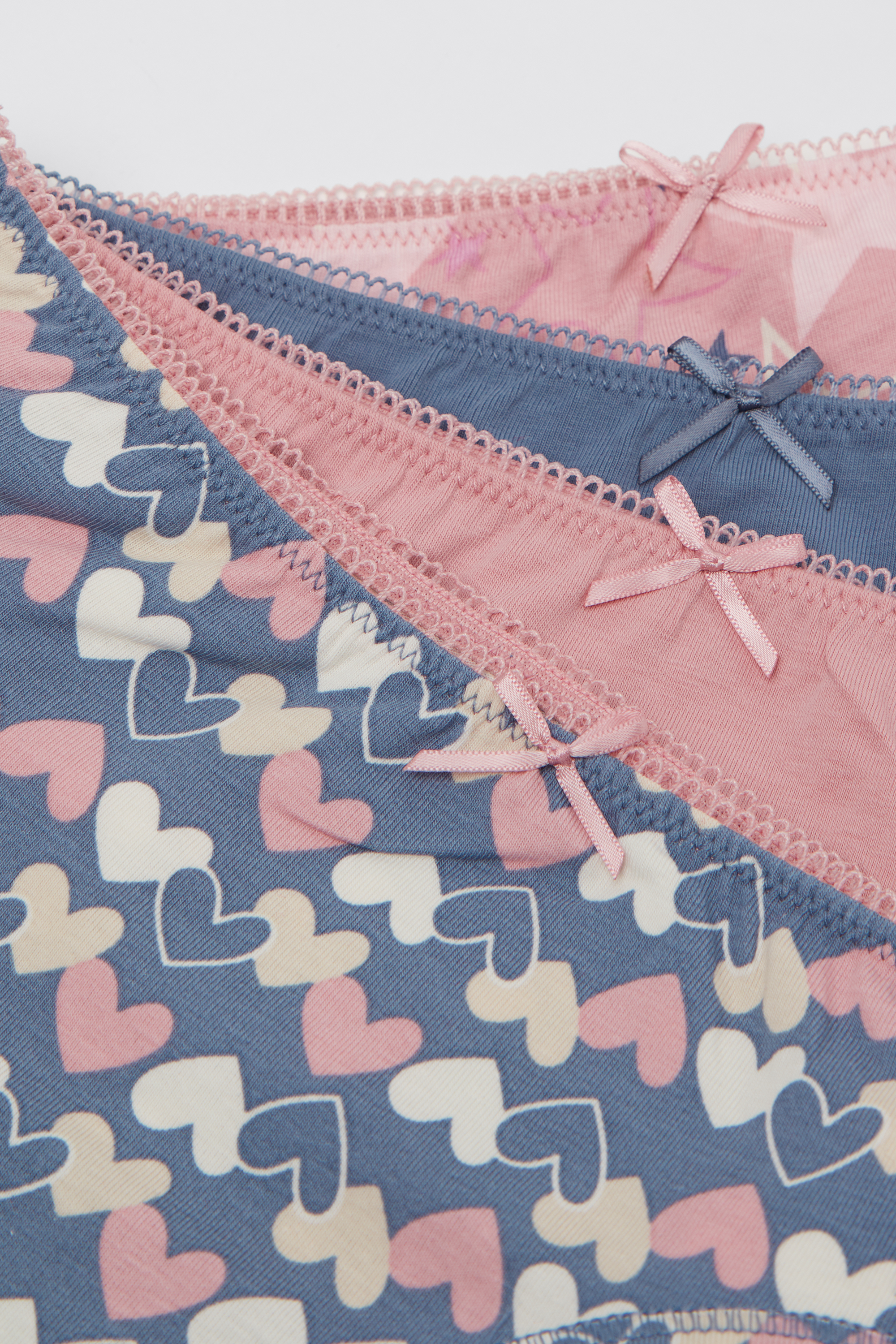 4 Paia Slip Bimba in Cotone Stampato